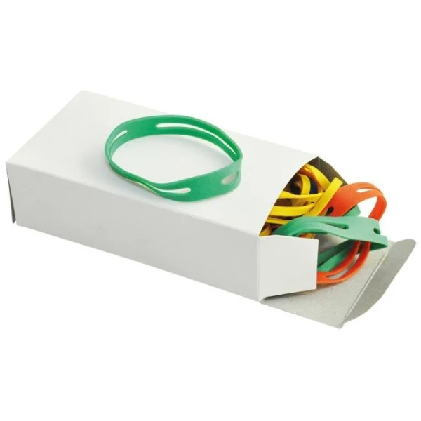 Gumičky balíkové Q-CONNECT 50x11 mm mix farieb 100g 