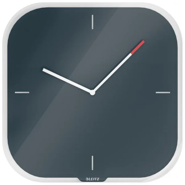 Nástenné hodiny Leitz Cosy zamatová sivá 