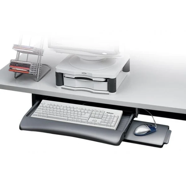 Polica na klávesnicu pod stôl grafitová 