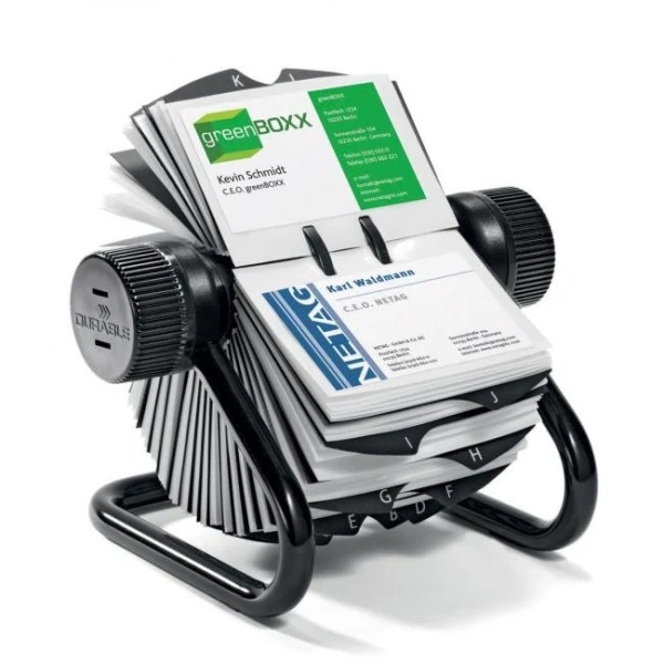 Rotačný stolový vizitkár na 400 vizitiek VISIFIX ROTARY FILE čierny 