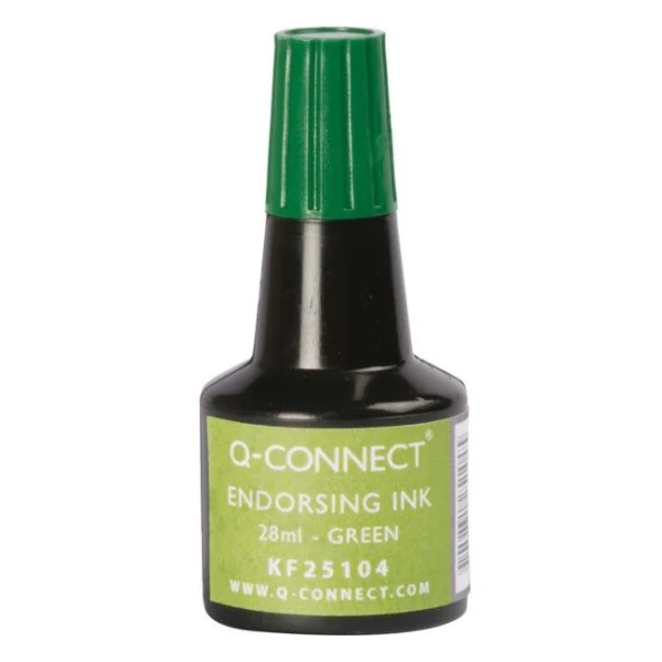 Pečiatková farba Q-CONNECT zelená 28ml 