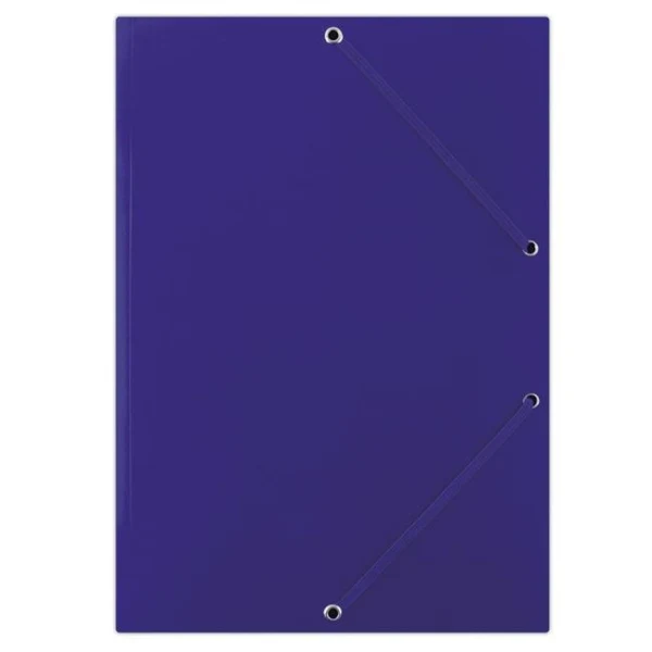 Kartónový obal lesklý s gumičkou DONAU modrý 