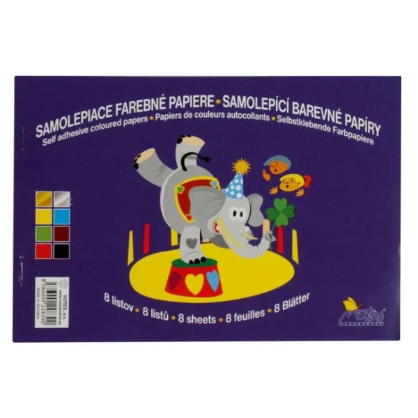 Farebný papier samolepiaci 8-hárkový 