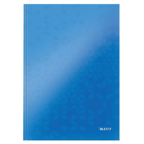 Záznamová kniha Leitz WOW A4 80 listov linajková modrá 