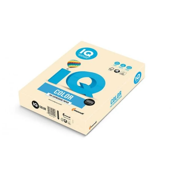 Farebný papier IQ color krémový CR20, A4, 160g 