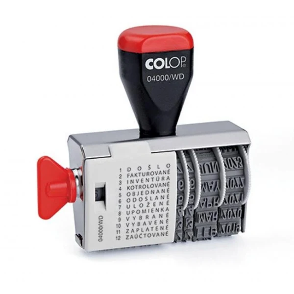 Pečiatka Colop 04000/WD - 12 slov + dátum 