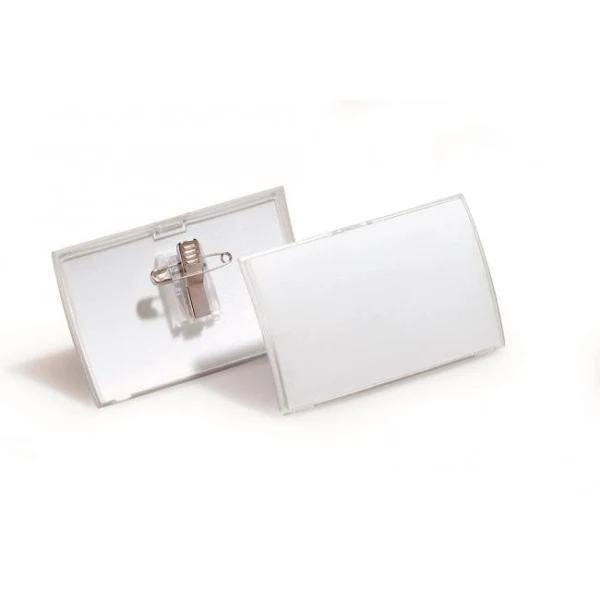 Visačka oblá PP štipec+špendlík DURABLE CLICK FOLD 90x54mm 25ks 