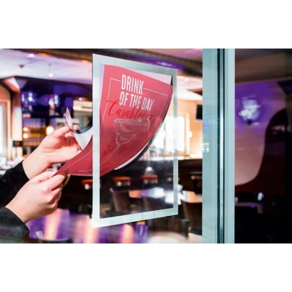 Samolepiaci panel Duraframe Sun A4 strieborný 