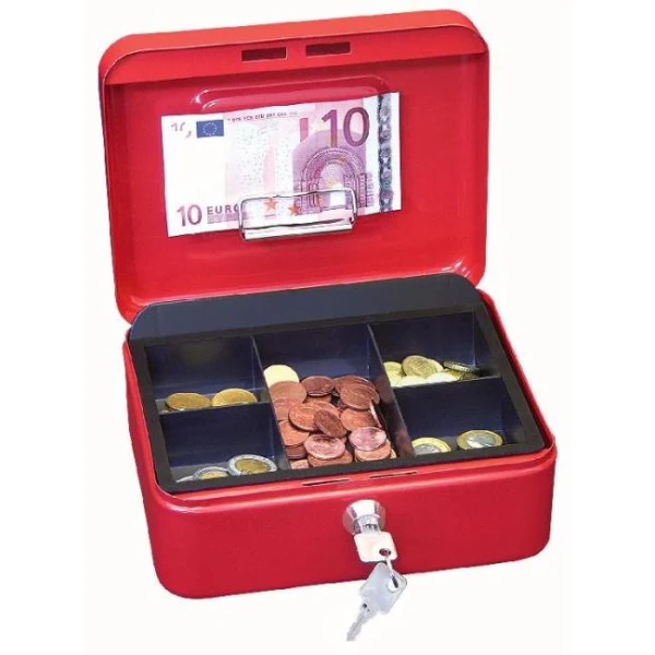 Pokladnička WEDO s klipom 200x160x90mm červená 