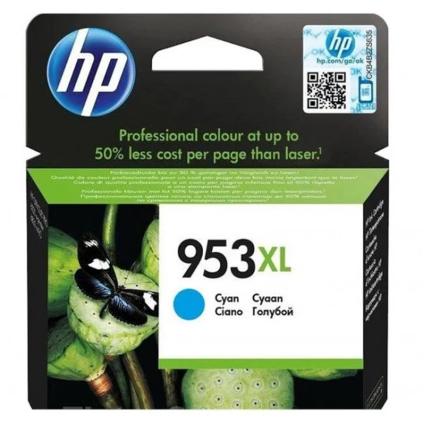 Atramentová náplň HP F6U16AE HP 953XL cyan XL (1.600 str.) pre OfficeJet Pro 7740/8210/8710/8720