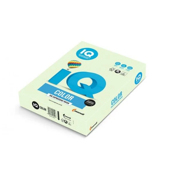 Farebný papier IQ color zelená pastelová GN27, A4, 80g 