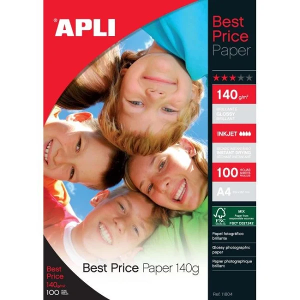 Fotopapier APLI A4 Best Price lesklý, 140g, 100 hárkov 