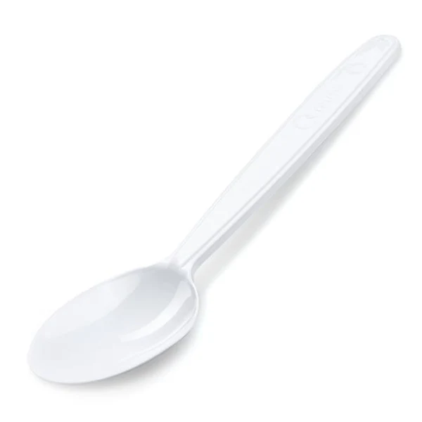 Lyžice plastové znovu použiteľné biele 18,5 cm (50 ks) 