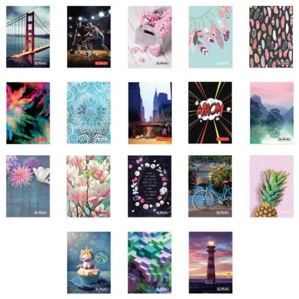 Obal na kreditné karty Herlitz 8 listov, mix motívov 