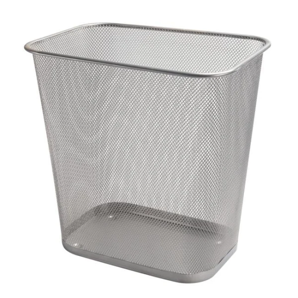Drôtený kôš 13 ℓ hranatý strieborný 