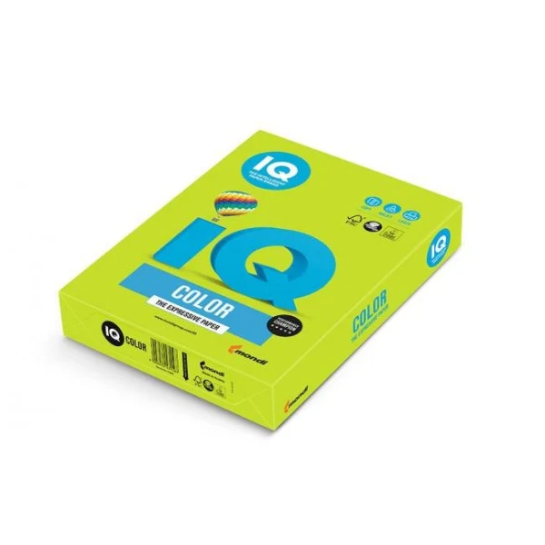 Farebný papier IQ color limetkovo zelený LG46, A4, 80g 