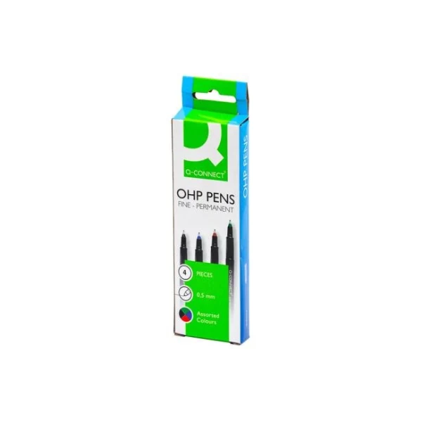 Sada permanentných popisovačov Q-CONNECT F 4S 0,5mm 