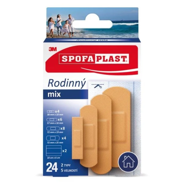 3M Spofaplast Rodinný Mix 603, 24 ks 