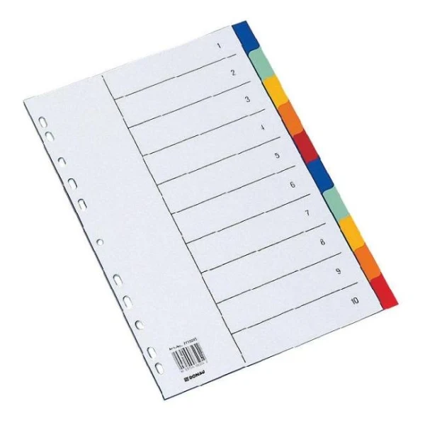 Plastový rozraďovač DONAU 10-dielny farebný 