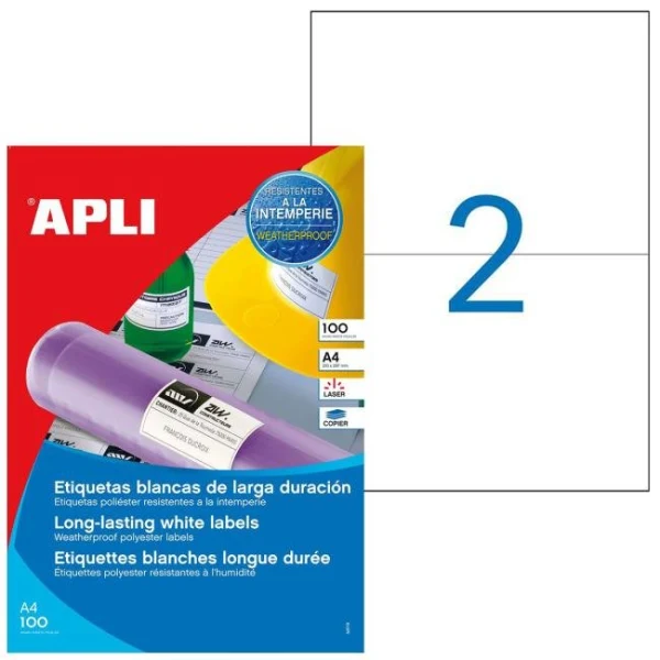 Etikety polyesterové 210x148,5mm Agipa A4 100 hárkov 