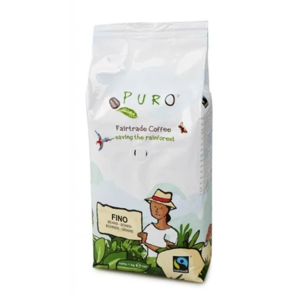 Káva Fairtrade Puro Fino zrnková 1 kg 
