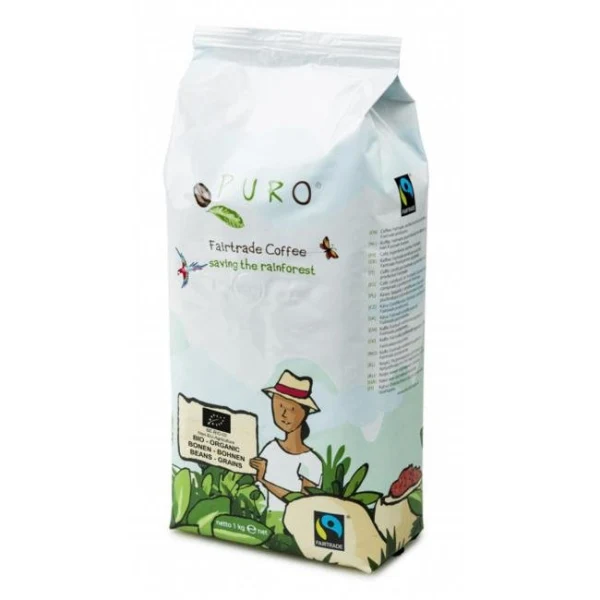 Káva Fairtrade Puro Bio Organic zrnková 1 kg 