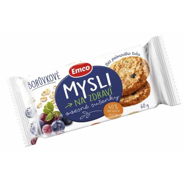 Ovsené sušienky MYSLI 60 g čučoriedkové 