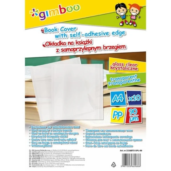 Obal na zošity Gimboo A4 samolepiaci, 30,5 x 54cm, 90mic 
