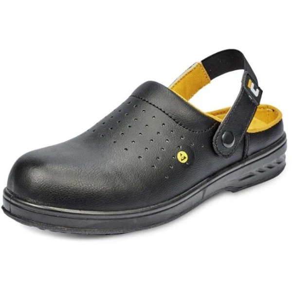 Sandále bezpečnostné RAVEN BLK MF ESD SB SRC, čierne, veľ. 39 