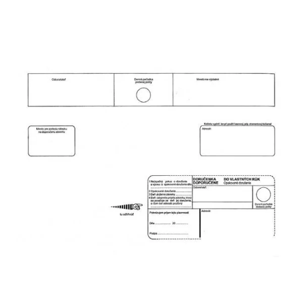Poštové obálky C4 s páskou, do VR OD biele, 250 ks Doposielať 