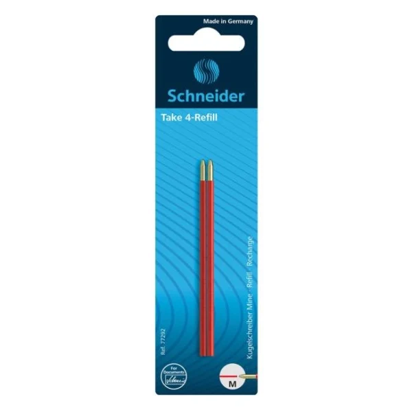 Náplň do guľôčkového pera Take 4 červená 2ks 