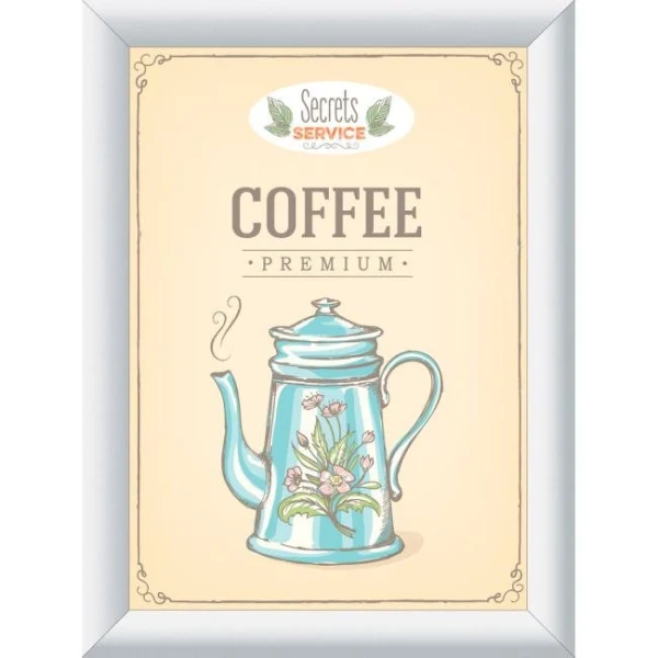 Klaprám A5, ostrý roh, strieborný Klaprám veľkosti A5