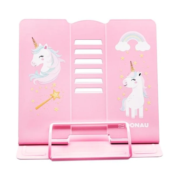 Stojan na knihy DONAU kovový, motív Jednorožec 