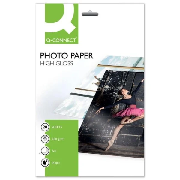Fotopapier Q-CONNECT vysoký lesk, 260 g, 20 hárkov 