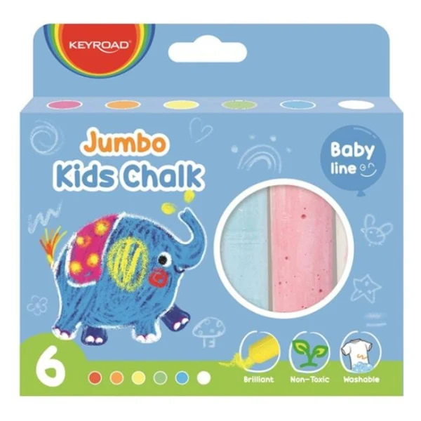 Krieda na chodník KEYROAD, 6 ks, mix farieb 