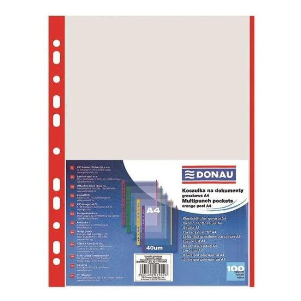 Euroobal DONAU A4 40mic s červeným okrajom 