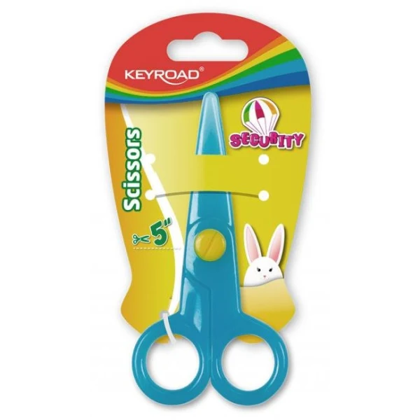 Školské nožnice KEYROAD Security, blister, mix farieb 