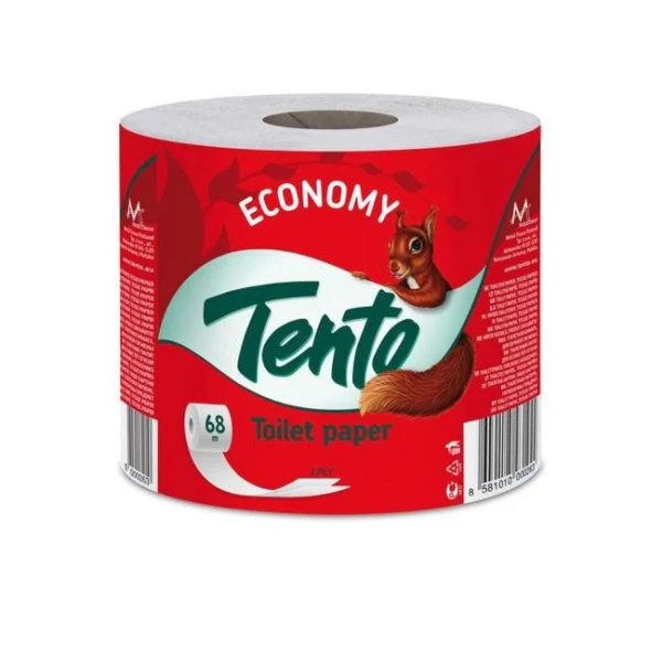 Toaletný papier 2-vrstvový TENTO Economy, návin 68 m 