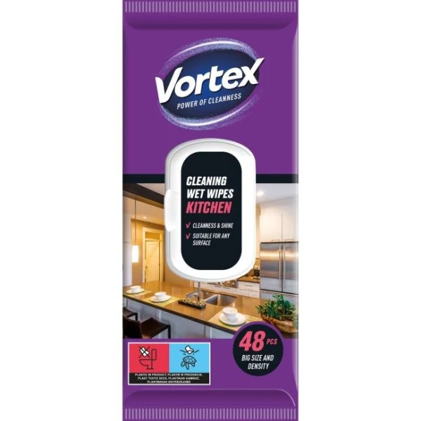 Vlhčené utierky do kuchyne, 48 ks 