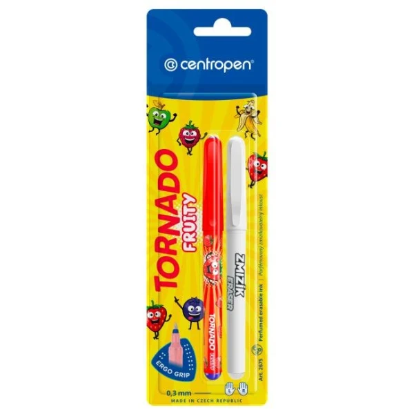 Guľôčkové pero 2675/2 BL Tornado Fruity+zmizík mix farieb 