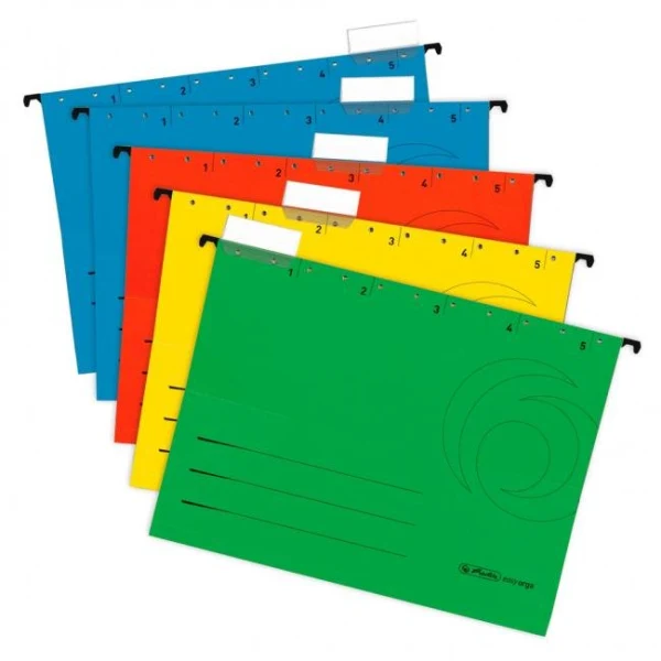 Závesný obal Herlitz otvorený na oboch stranách 5ks mix farieb 