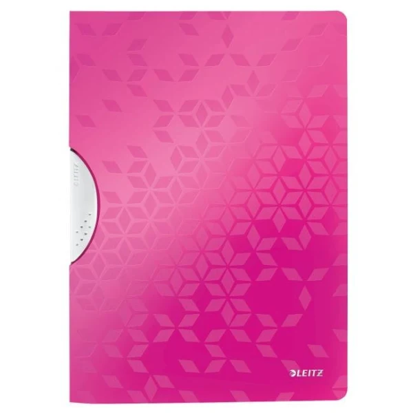 Obal s klipom plastovým Leitz WOW ružový 