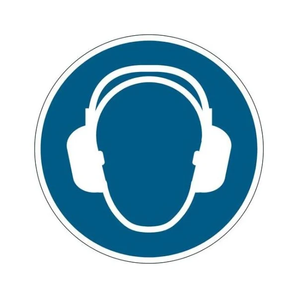 Príkazová značka na podlahu Použi chrániče sluchu 