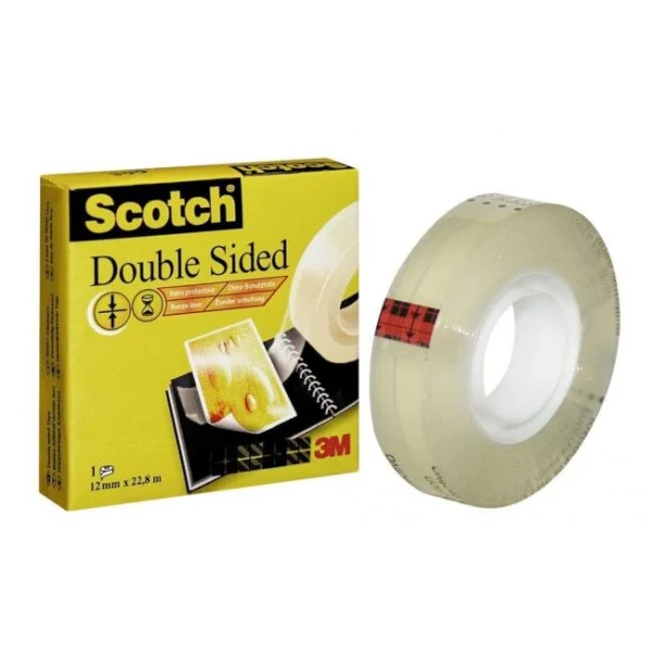 Lepiaca páska obojstranná Scotch 665, 12 mm x 22,8 m, v krabičke 