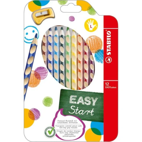 Drevené pastelky STABILO EASYcolors L, sada 12 ks 
