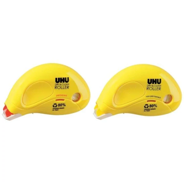Lepiaci roller UHU Dry&Clean permanentný jednorazový 6,5mm x 8m 479157 