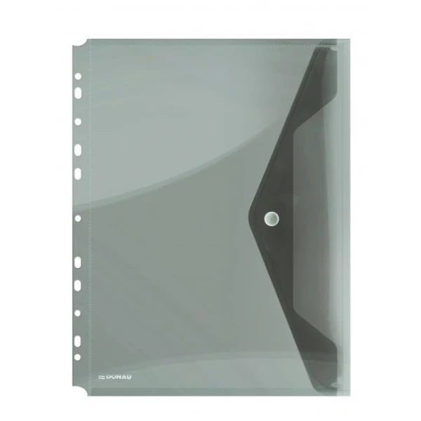 Plastový obal A4 s cvočkom a eurodierovaním DONAU dymový 