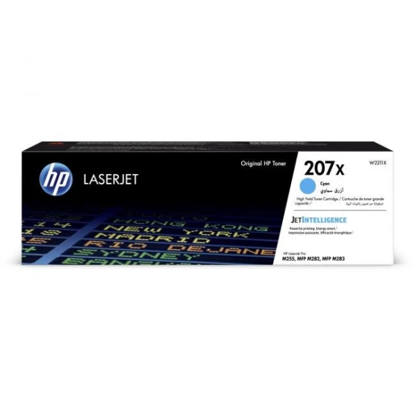 Toner HP W2211X HP 207X cyan XL (2.450 str.) pre Color LaserJet Pro M255/MFP M282/ M283