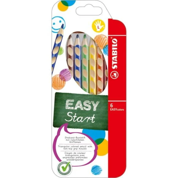 Drevené pastelky EASYcolors L 6sada 