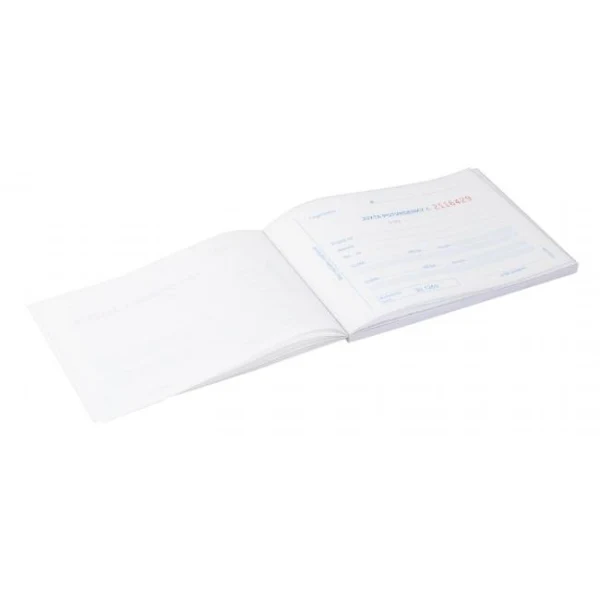 Potvrdenka s juxtou číslovaná, samoprepis, A6 